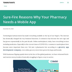 Sure-Fire Reasons Why Your Pharmacy Needs a Mobile App