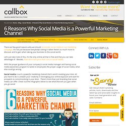 6 Reasons Why Social Media is a Powerful Marketing Channel