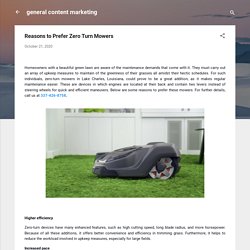 Reasons to Prefer Zero Turn Mowers
