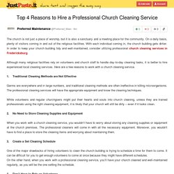 Top 4 Reasons to Hire a Professional Church Cleaning Service