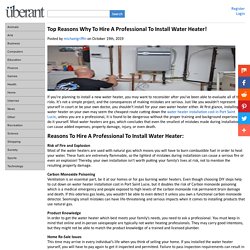 Top Reasons Why To Hire A Professional To Install Water Heater!