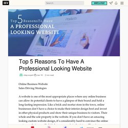 Top 5 Reasons To Have A Professional Looking Website