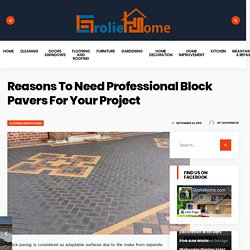 Reasons To Need Professional Block Pavers For Your Project