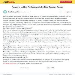 Reasons to Hire Professionals for Mac Product Repair