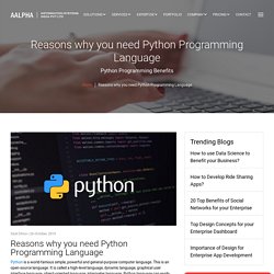 Reasons why you need Python Programming Language