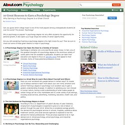 10 Great Reasons to Earn a Psychology Degree - Why Major In Psychology