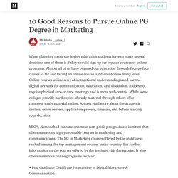 Reasons to Pursue PG Degree in Marketing with MICA
