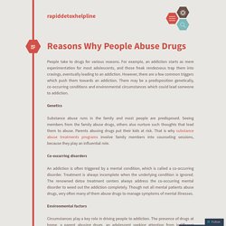 Some Circumstance s Which Encourage People To Do Drug Abuse