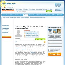 5 Reasons Why You Should Hire Insured Residential Painters
