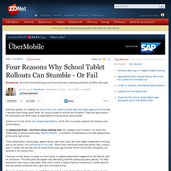 Four Reasons Why School Tablet Rollouts Can Stumble - Or Fail