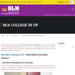 Top 4 Reasons to Select HLM as the Best BCA College In UP