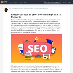 Reasons to Focus on SEO Services During Covid-19 Pandemic