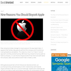 Nine Reasons You Should Boycott Apple