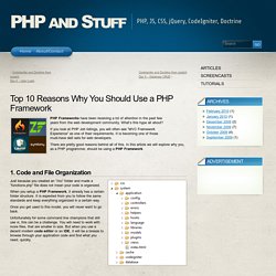 Top 10 Reasons Why You Should Use a PHP Framework