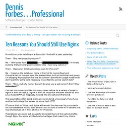 Ten Reasons You Should Still Use Nginx