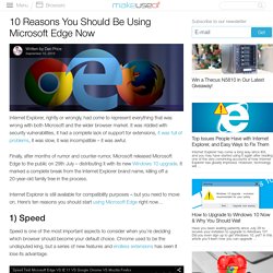 10 Reasons You Should Be Using Microsoft Edge Now