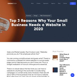 Top 3 Reasons Why Your Small Business Needs a Website in 2020