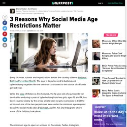 3 Reasons Why Social Media Age Restrictions Matter