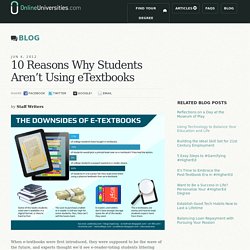 10 Reasons Why Students Aren't Using eTextbooks