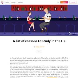 A list of reasons to study in the US
