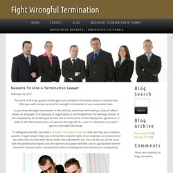 Reasons To Hire A Termination Lawyer