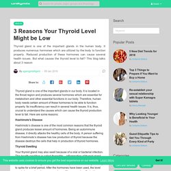 3 Reasons Your Thyroid Level Might be Low