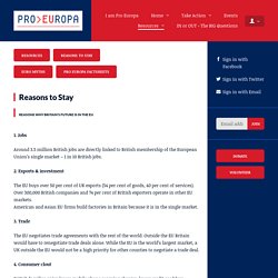 Reasons to Stay - Pro Europa