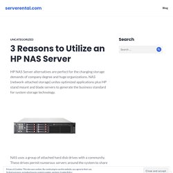 3 Reasons to Utilize an HP NAS Server – serverental.com