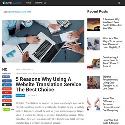 Website Translation Service The Best Choice Reasons