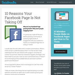 10 Reasons Your Facebook Page Is Not Taking Off