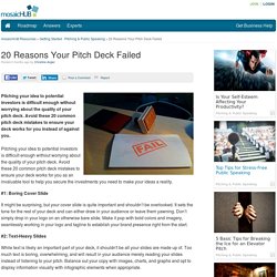 20 Reasons Your Pitch Deck Failed