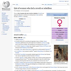 List of women who led a revolt or rebellion