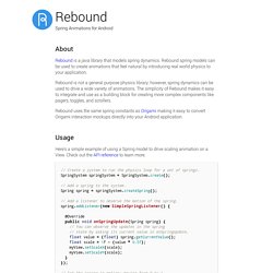Rebound - spring dynamics for Android