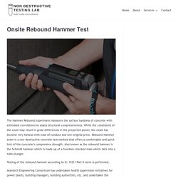 Onsite Rebound Hammer Testing