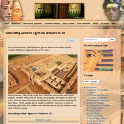 Rebuilding Ancient Egyptian Temples in 3D