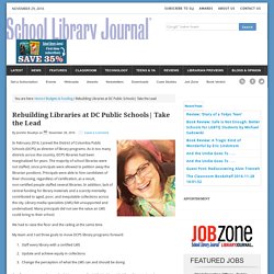Rebuilding Libraries at DC Public Schools