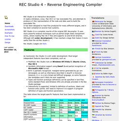 REC Decompiler Home Page
