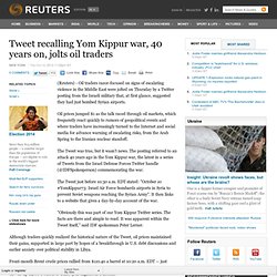 Tweet recalling Yom Kippur war, 40 years on, jolts oil traders