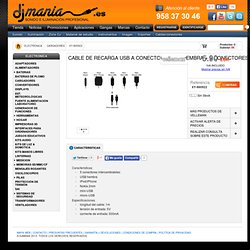 CABLE DE RECARGA USB A CONECTOR 3.5mm HEMBRA + 5 CONECTORES - DJMania