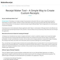 Receipt Maker Tool – A Simple Way to Create Custom Receipts