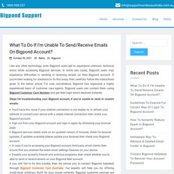 What To Do If I’m Unable To Send/Receive Emails On Bigpond Account? – Bigpond Customer Support australia