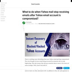 Stops receiving Yahoo email! Fix it with Yahoo support +1-888-815-6317 (US/CA)
