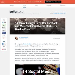 14 Recent Changes Social Media Marketers Need to Know
