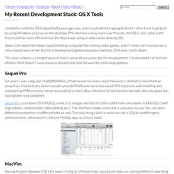 My Recent Development Stack: OS X Tools « Renowned Media