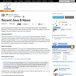 Recent Java 8 News