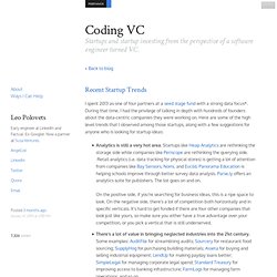 Recent Startup Trends - Coding VC