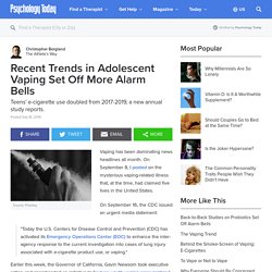 Recent Trends in Adolescent Vaping Set Off More Alarm Bells