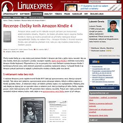 Recenze čtečky knih Amazon Kindle 4