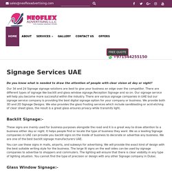 Looking for the best Signage company in UAE?