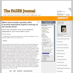 Bitter taste receptor agonists elicit G-protein-dependent negative inotropy in the murine heart